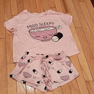 Pink Kids Pajamas Set - Miso Sleepy Size XS